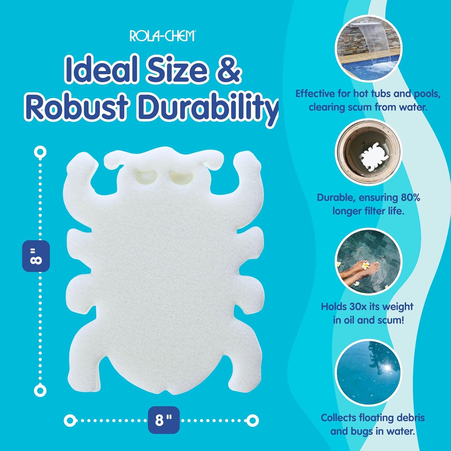 2 Pack Scumbug Hot Tub Scum Absorber for Spa and Pool