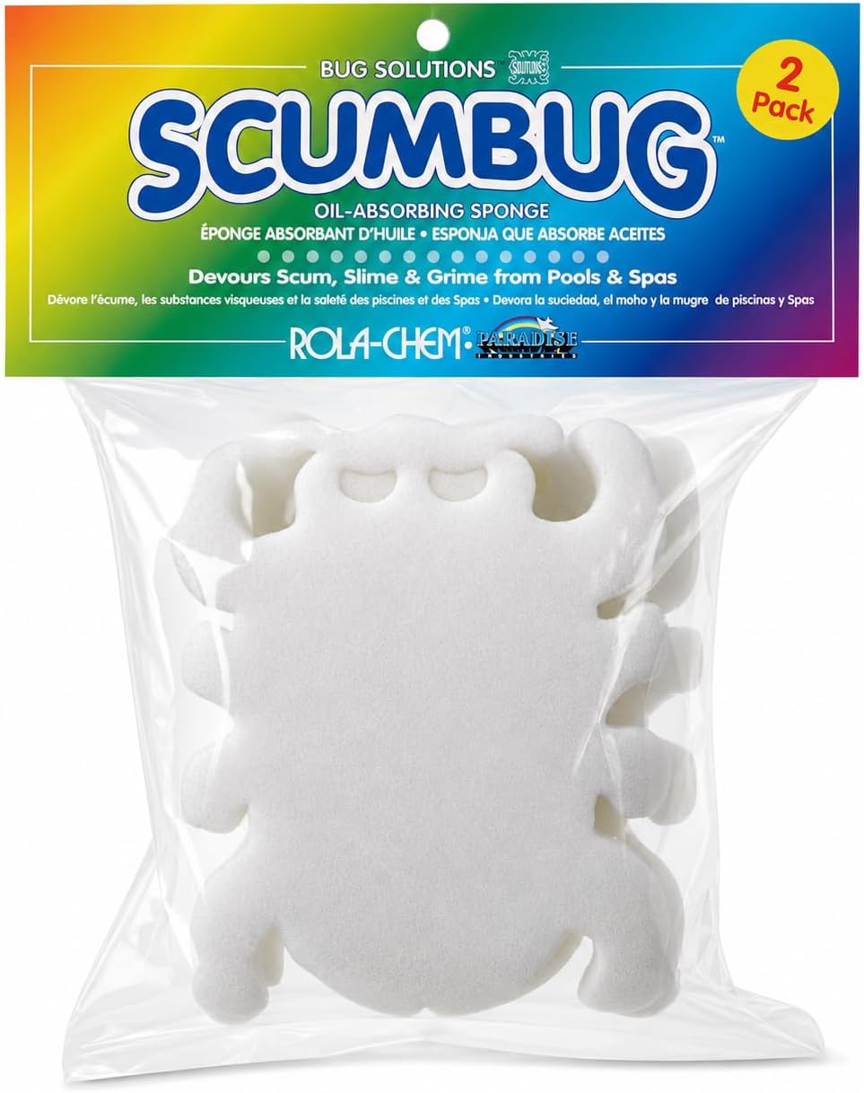 2 Pack Scumbug Hot Tub Scum Absorber for Spa and Pool