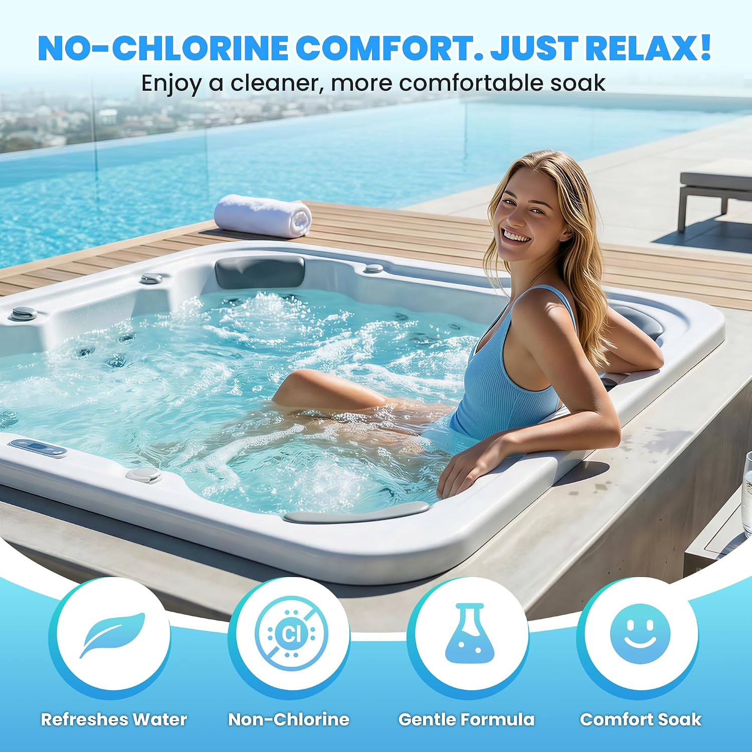 AquaJoyer Non-Chlorine Spa Shock, 35oz (1 Pack)