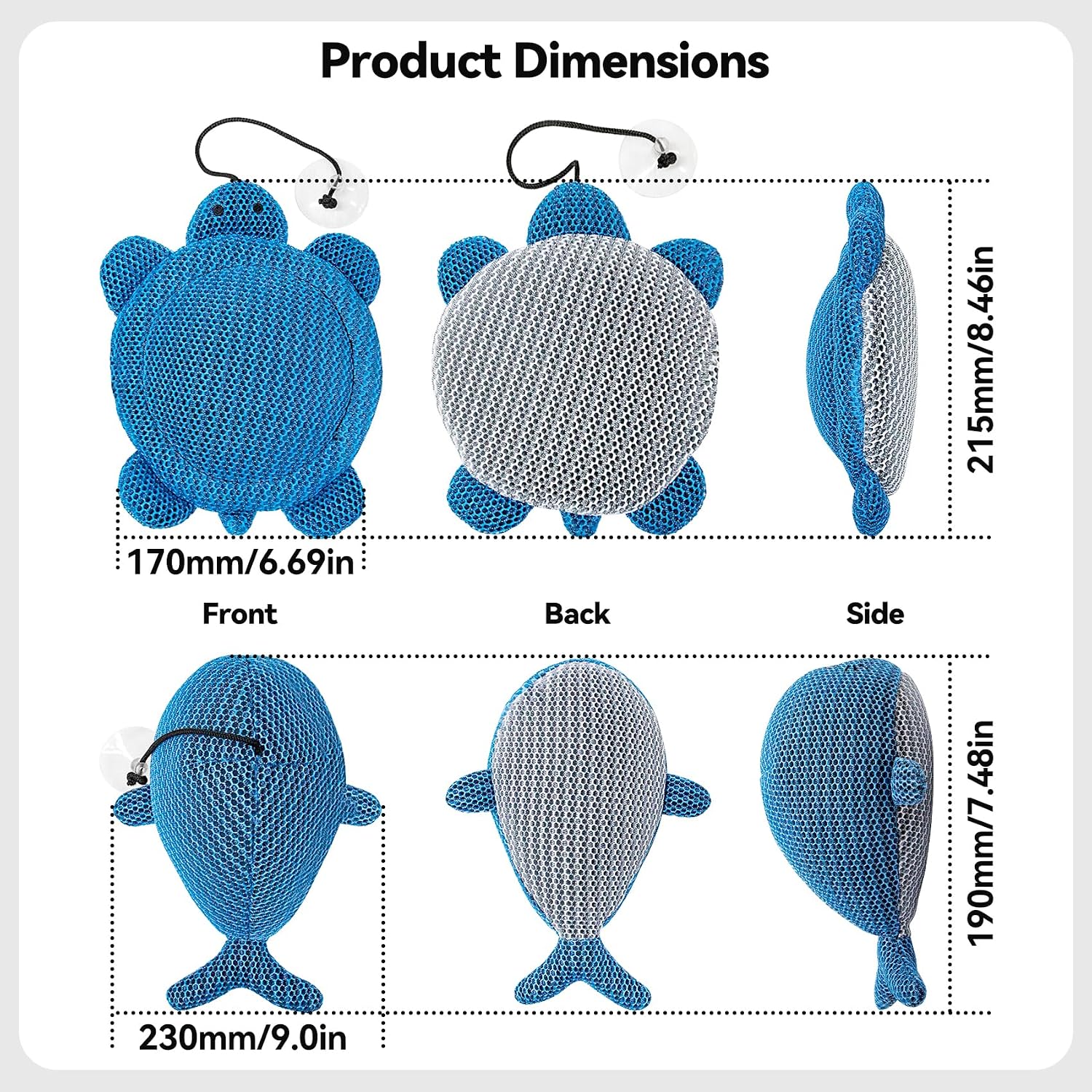 Hot Tub Scum Absorbers, 2-Pack Turtle & Seal