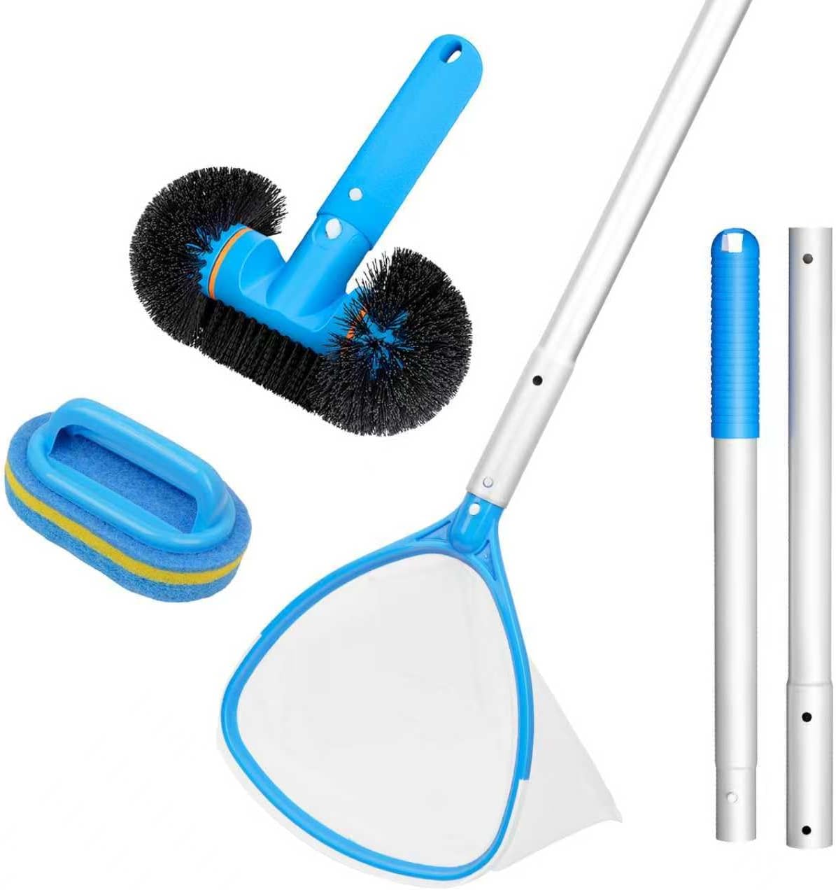 TidyMister 4-in-1 Spa Cleaning Kit with Skimmer, Brush, 2ft Pole