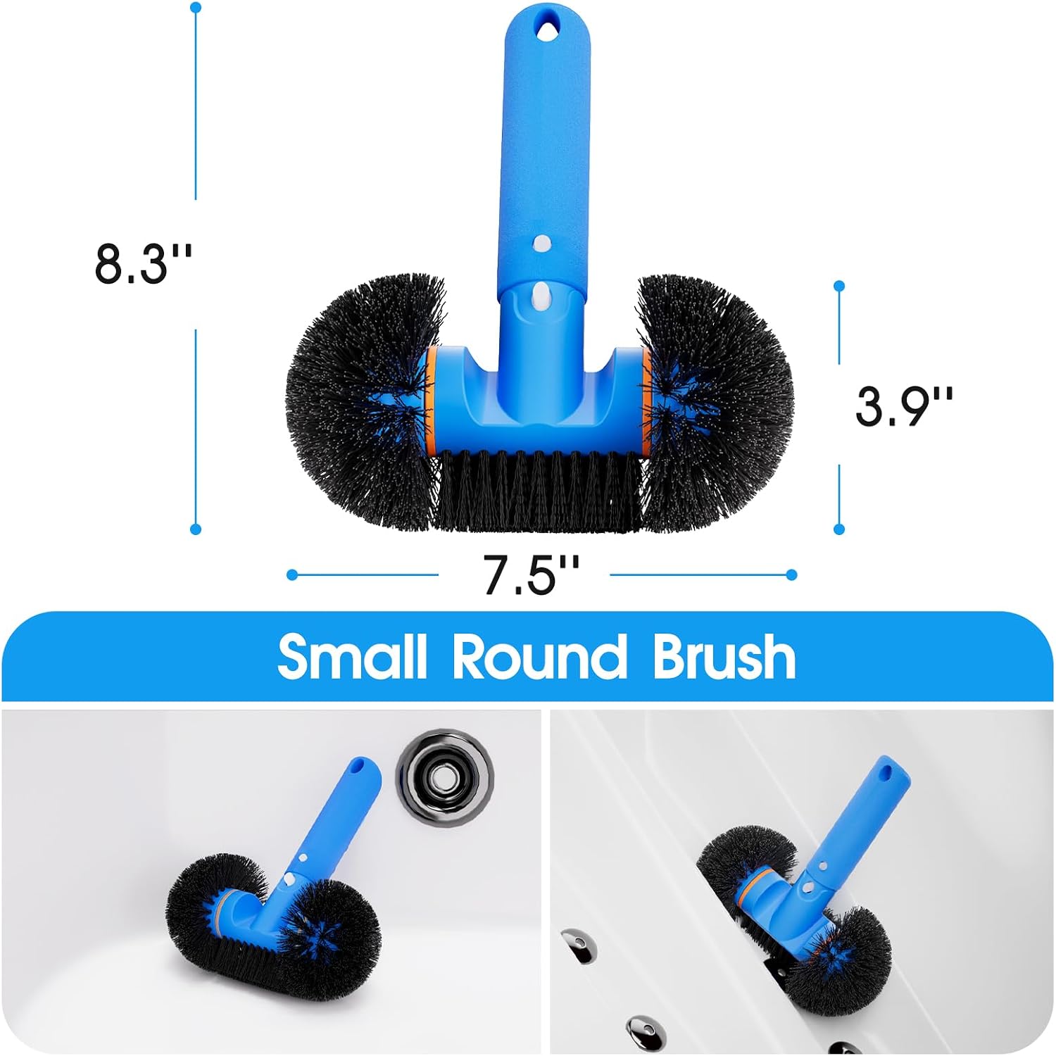 TidyMister 4-in-1 Spa Cleaning Kit with Skimmer, Brush, 2ft Pole